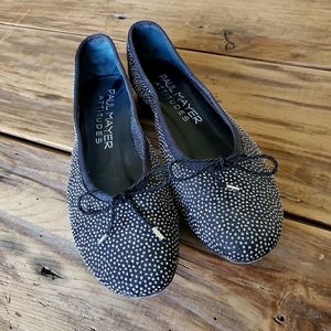 Paul Mayer Attitudes Women's Black Sparkle Ballet Flats Size 6